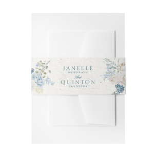 Winter Florals Cotswold Romantic Wedding Invitation Belly Band