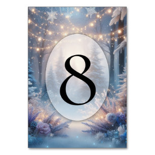 Winter Florals Table Number with Names