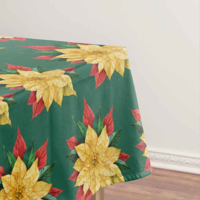 Winter Flower Pattern Tablecloth (In Situ)