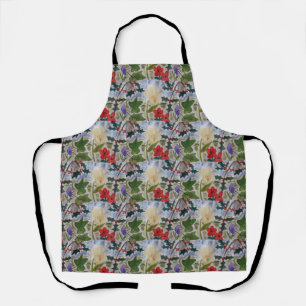 Winter Flowers & Holly Apron