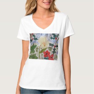 Winter Flowers & Holly  T-Shirt