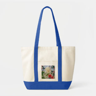 Winter Flowers & Holly Tote Bag