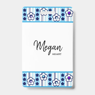 Winter Flowers ID Badge