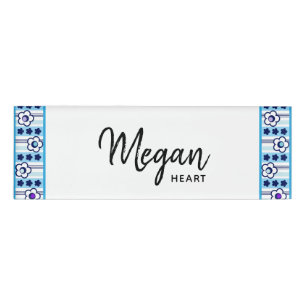 Winter Flowers Name Tag