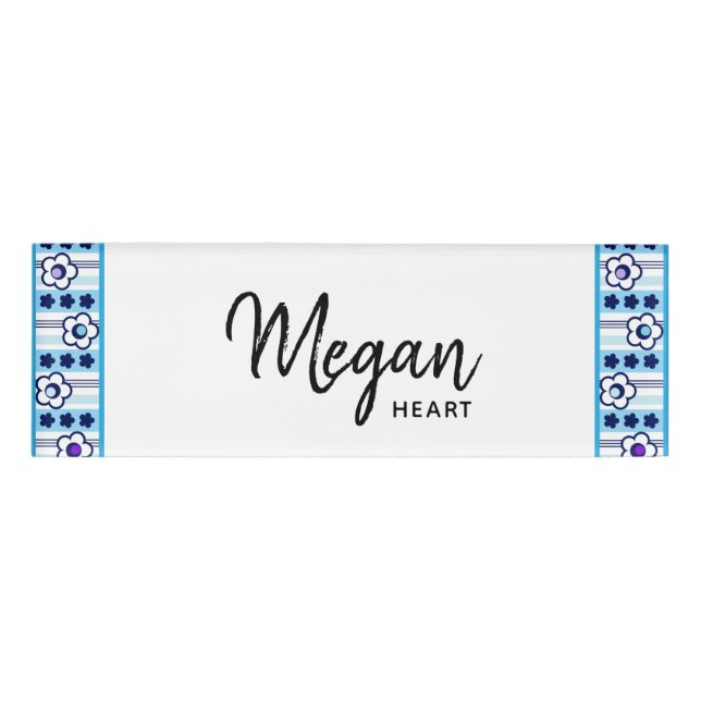 Winter Flowers Name Tag (Front)