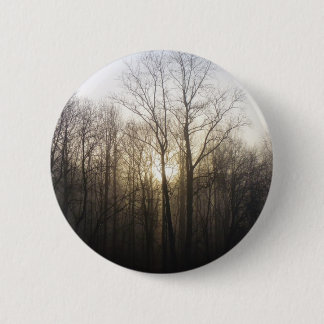 Winter Fog Sunrise Nature Photography 6 Cm Round Badge