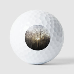 Winter Fog Sunrise Nature Photography Golf Balls