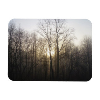 Winter Fog Sunrise Nature Photography Magnet