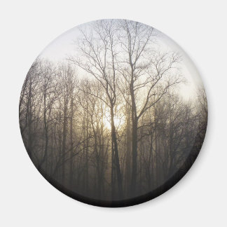 Winter Fog Sunrise Nature Photography Magnet