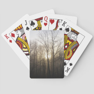 Winter Fog Sunrise Nature Photography Playing Cards