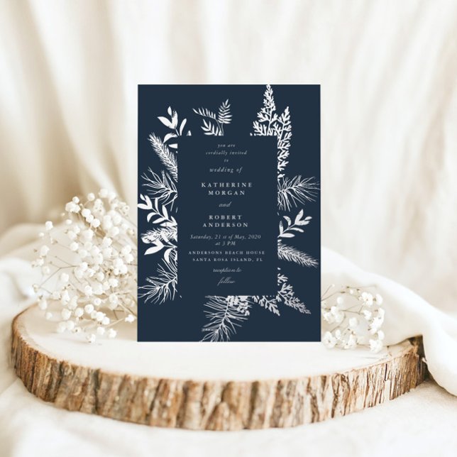 Winter Foliage Dark Blue Elegant Wedding (Creator Uploaded)