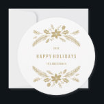 Winter Foliage Gold Holiday Card<br><div class="desc">All photography is displayed as a sample only and is not for resale. This product is only intended to be purchased once sample photos are replaced with your own images.</div>