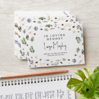 Winter Foliage Memorial Seed Packet Sympathy Favou