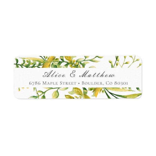 Winter Foliage Return Address Label (Front)