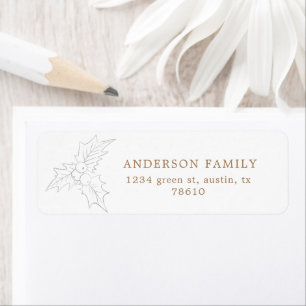 Winter foliage silver and gold return address