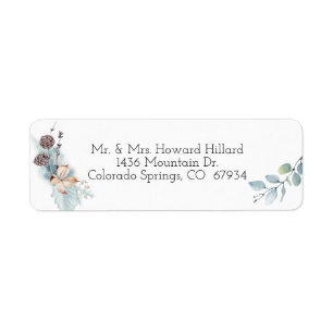 Winter Foliage Watercolor Wedding