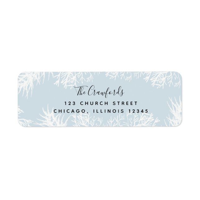 Winter Foliage White Return Address Label (Front)