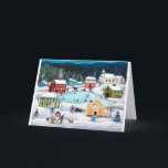 Winter Folk Blank Greeting Card<br><div class="desc">Happy Holidays! Say anything this year with this folk winter scene. This cosy greeting card is blank inside so you can say something from the heart!</div>
