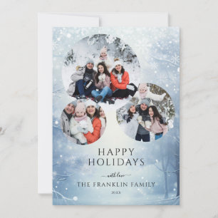 Winter Forest 3 Photo Collage Christmas Holiday Card