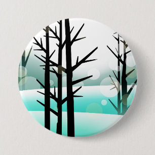 Winter Forest 7.5 Cm Round Badge