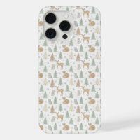 Winter Forest Animals Seamless Pattern