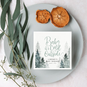 Winter Forest Baby Shower Napkin