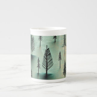 Winter forest bone china mug