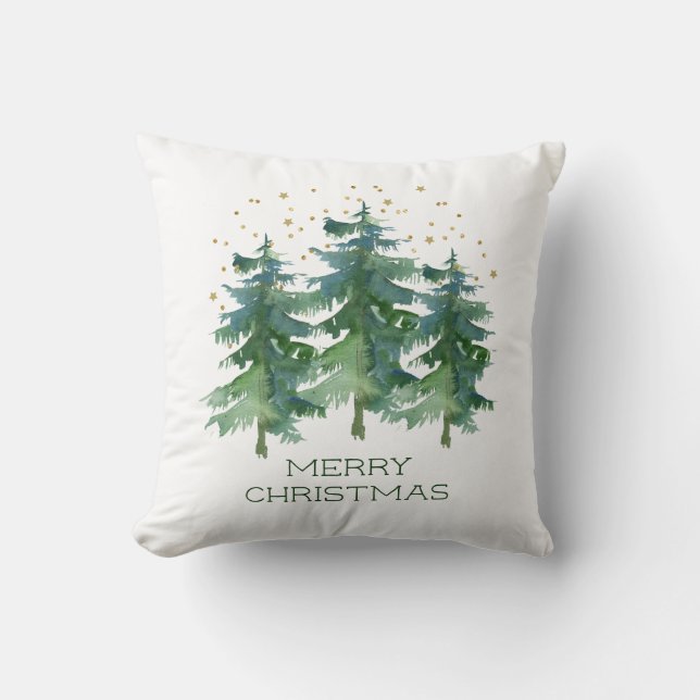 Winter Forest Christmas Cushion (Front)
