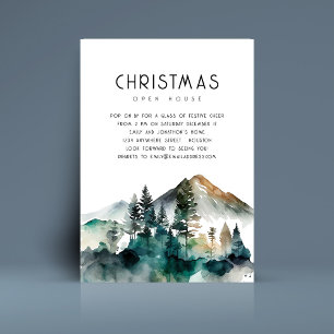 Winter Forest Christmas Open House Invitation
