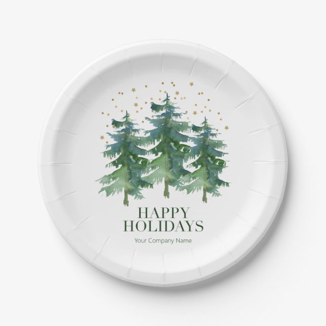 Winter Forest Company Paper Plate (Front)