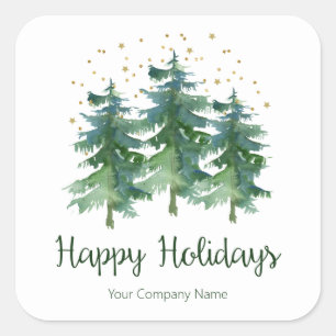 Winter Forest Company Square Sticker