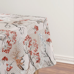 Winter forest creatures  tablecloth