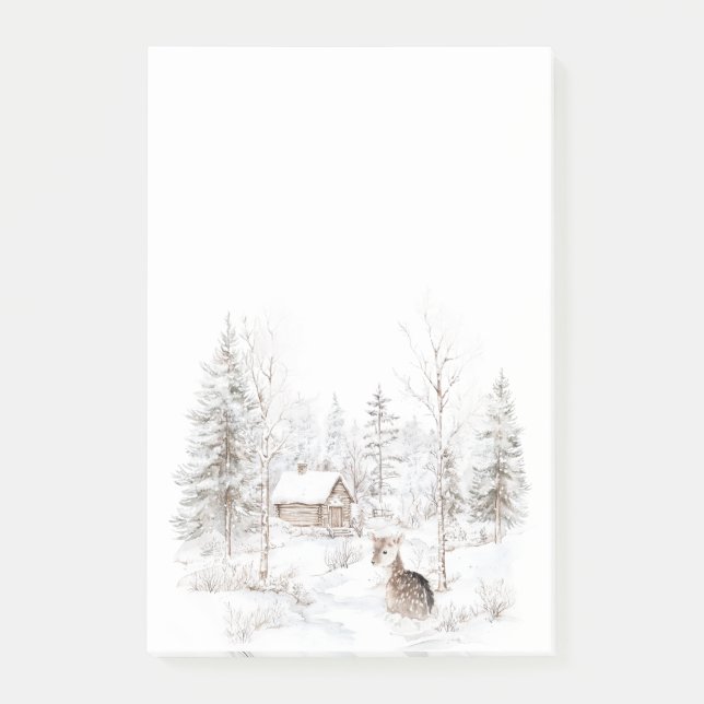 Winter Forest Deer  Post-it Notes (Front)