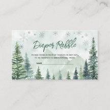 Winter Forest Diaper Raffle