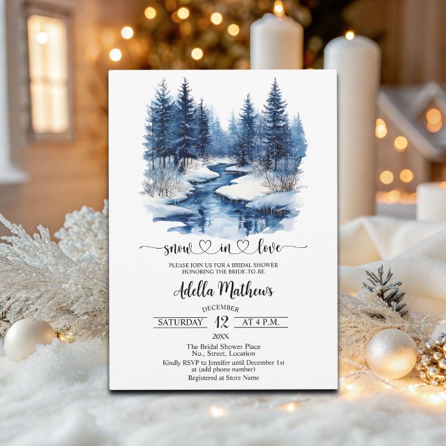 Winter Forest Elegant Bridal Shower Invitation (Creator Uploaded)