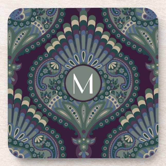 Winter Forest - Feathered Paisley Coaster (Front)