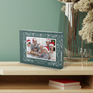 Winter Forest Framed Holiday Photo Block