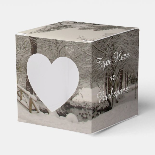 Winter Forest Gift Box Personalised Holiday Boxes (Front Side)