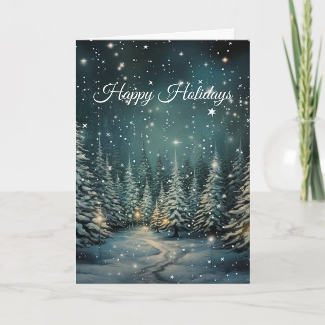 Winter Forest Holiday Card (Front)