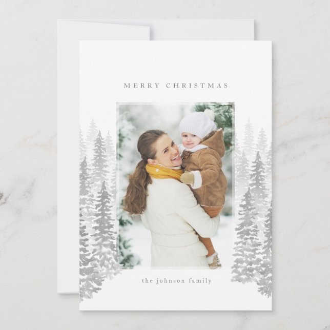 Winter Forest Holiday Card (Front)