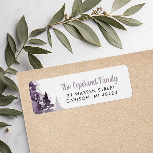 Winter Forest Holiday Return Address Labels