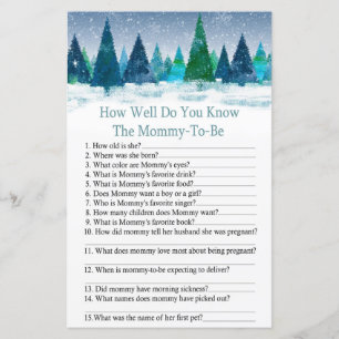 winter forest how well do you know baby shower