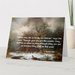 Winter Forest Isaiah Scripture Salvation Big Card