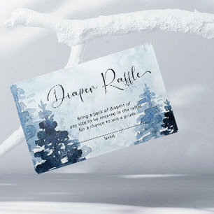 Winter forest It's Cold Outside diaper raffle  Enclosure Card