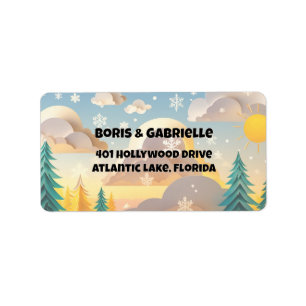 Winter Forest Label