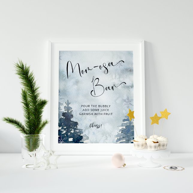 Winter forest mum-osa bar Poster (Creator Uploaded)