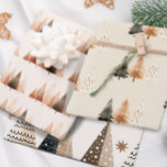 Winter Forest Neutral Christmas Tree  Wrapping Paper Sheet<br><div class="desc">Neutral watercolor Christmas trees make these winter Forest wrapping paper sheets perfect for winter holidays.</div>