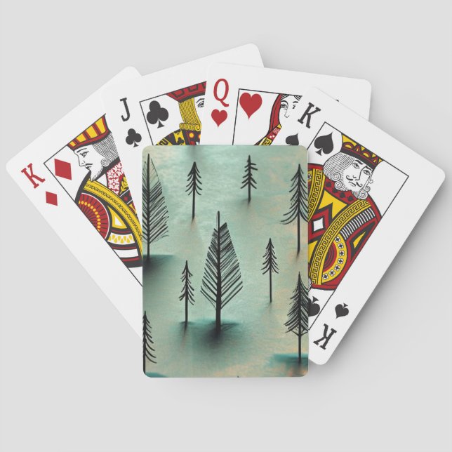 Winter forest playing cards (Back)
