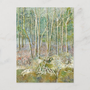 winter forest postcard