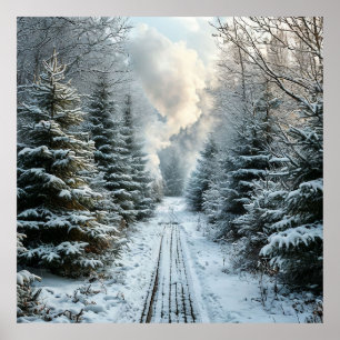 Winter forest poster